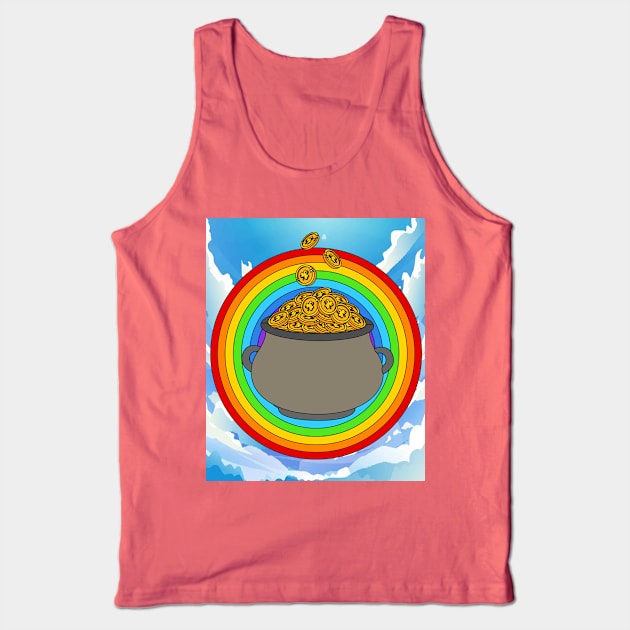 Rainbow With Boiler Pot Full Of Gold Tank Top by flofin